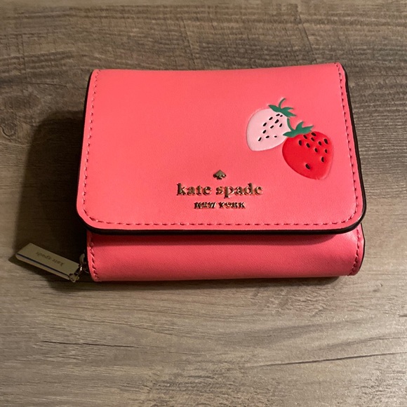 kate spade Handbags - Kate Spade Strawberry Picnic In The Park Small Trifold Continental Wallet